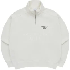 Áo Nỉ ADLV Basic Logo Needlework Kem