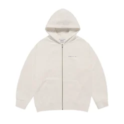 Áo Hoodie Kéo Khóa Basic Bio Washing Kem
