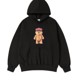 Áo Hoodie 3D Stand AC Bear Napping Đen