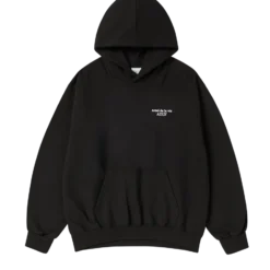 Áo Hoodie Border Line Basic Logo Đen