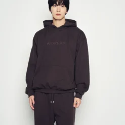 Alternative view of Áo Hoodie Double Line Nâu đậm