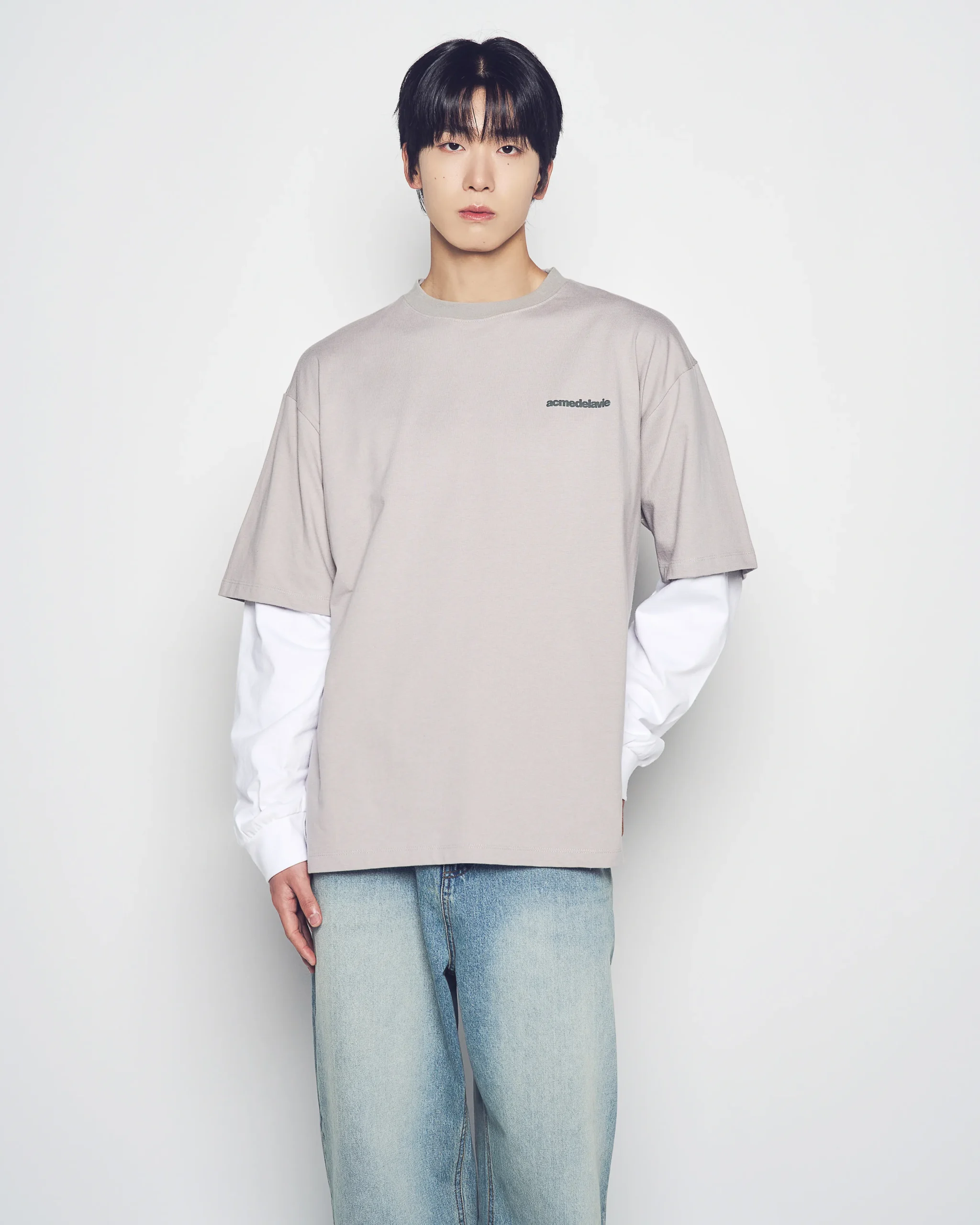 Áo Thun Dài Tay Double Layer ADLV Xám - Ảnh 3