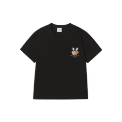 Áo thun nữ Rabbit Bear Doll Logo Đen