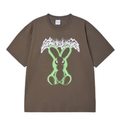 Áo Thun Neon Alien Rabbit Ca cao