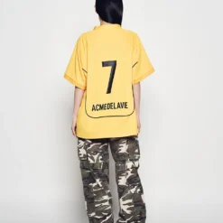 Alternative view of Áo Thun Coloring Piping Football Jersey Vàng