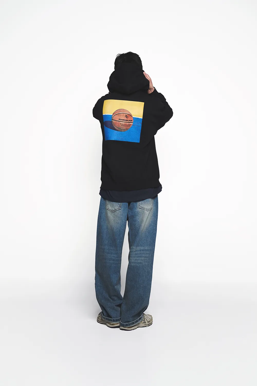 Áo Hoodie Kéo Khóa Square Basket Ball Đen - Ảnh 2