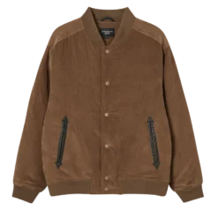 Áo Khoác Corduroy Bomber Nâu