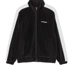 Áo Khoác thể thao Velour High Neck Đen