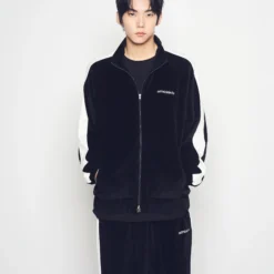 Alternative view of Áo Khoác thể thao Velour High Neck Đen
