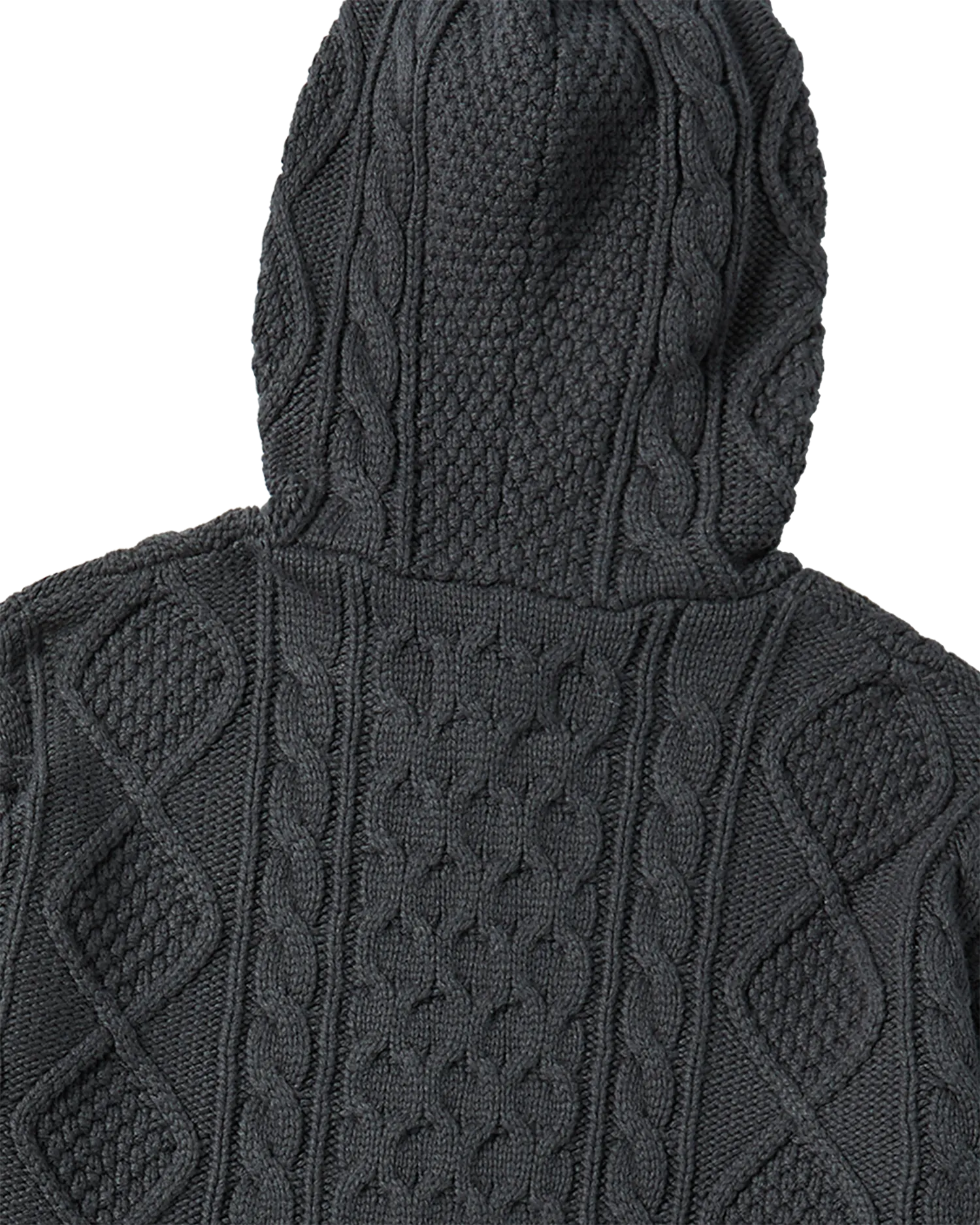 Áo Hoodie Low Gauge Cable Knit Than chì - Ảnh 2