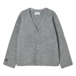 Áo Cardigan V Neck Solid Xám