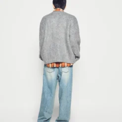 Alternative view of Áo Cardigan V Neck Solid Xám