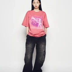Alternative view of Quần Cargo Wide Denim Fatigue Đen