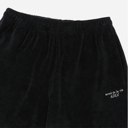 Quần Short Terry Logo Embo Đen - Ảnh 5